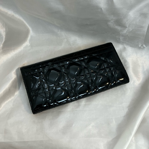 Dior Patent Cannage Lady Dior Long Wallet - Picture 2 of 14
